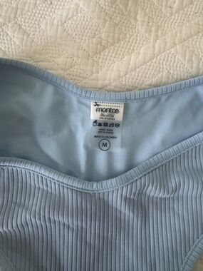 Montce Pastel Blue Ribbed Bikini Bottom